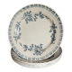 4 earthenware plates, Grigny — "Muguet" model
