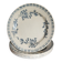 4 earthenware plates, Grigny — "Muguet" model