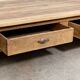 Exceptional oak coffee table, antique draper's table from the 19th century.