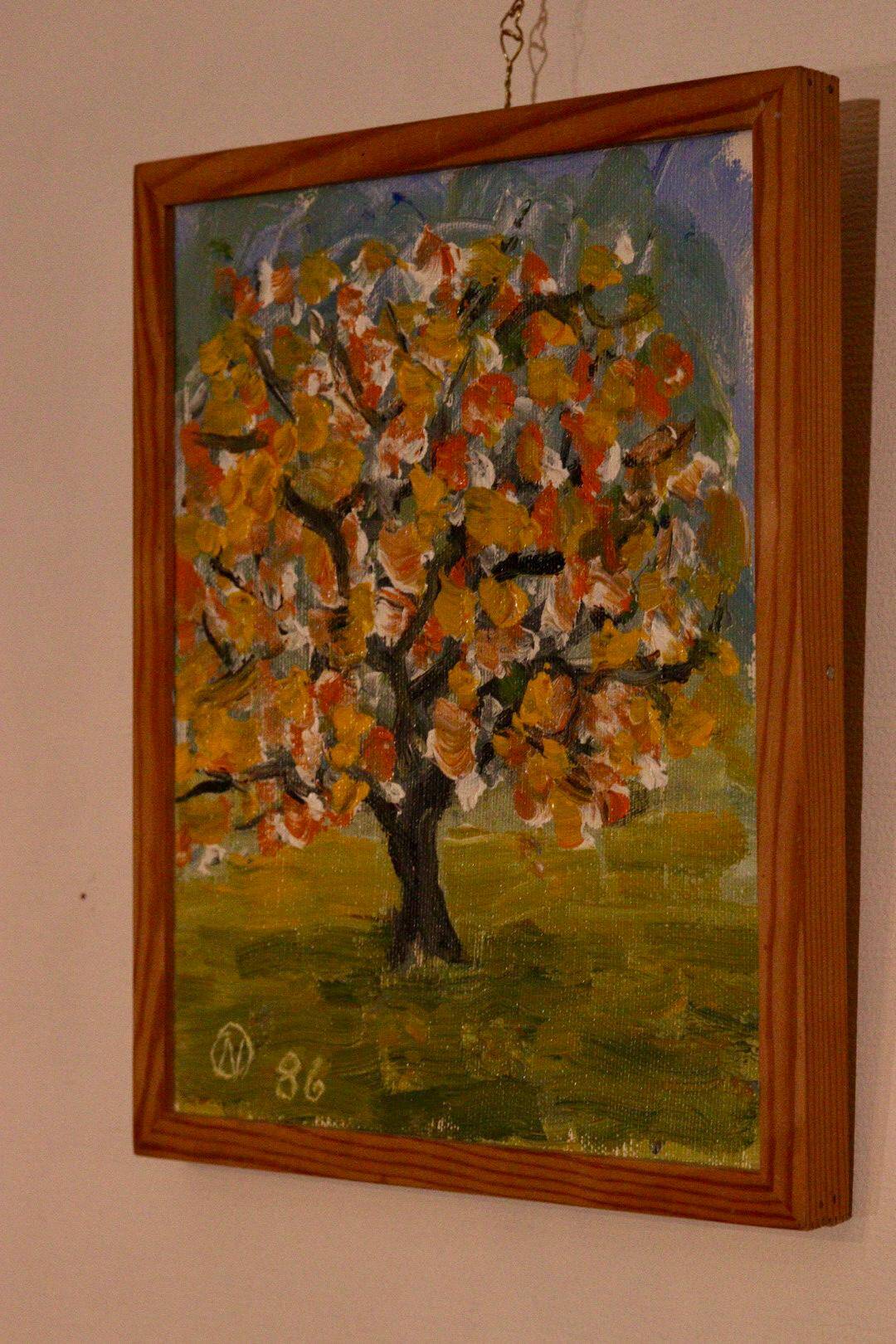 Oil on canvas "Autumn Tree" by Olle Nilsson
