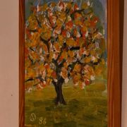 Huile sur toile «Arbre d'automne» par Olle Nilsson