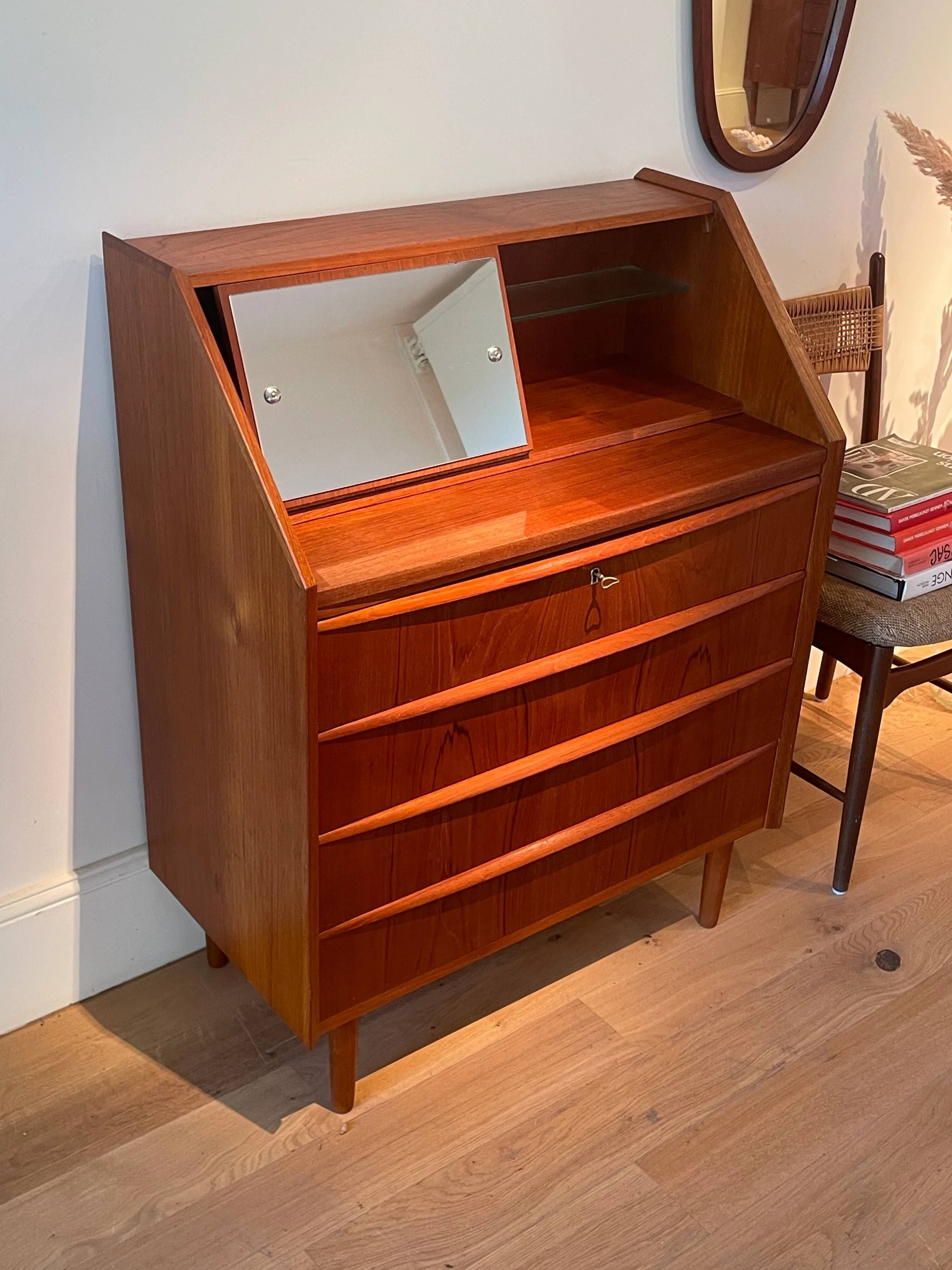 Vintage Scandinavian teak secretary "Holger"