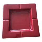 Large square burgundy ashtray