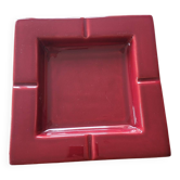 Large square burgundy ashtray