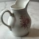 Milk jug Sarreguemines with red rose decoration