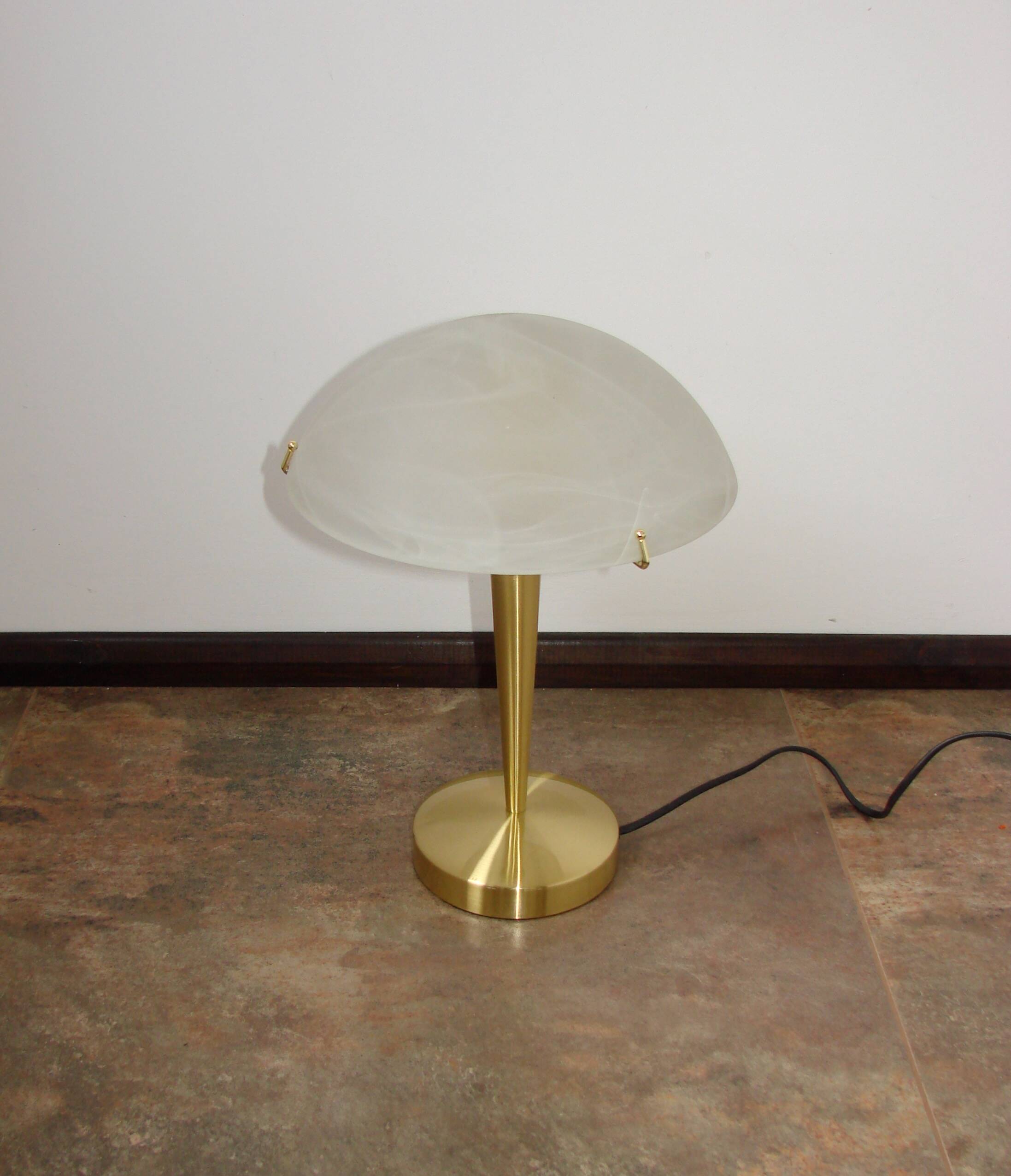 Modern table lamp – 2000s, gold base, glass, E14