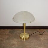 Modern table lamp – 2000s, gold base, glass, E14
