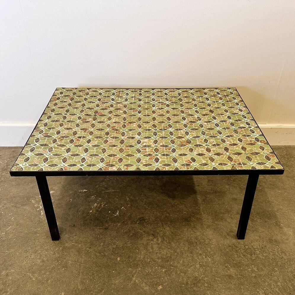 Mid-century modern mosaic tile coffee table, 1960s, France