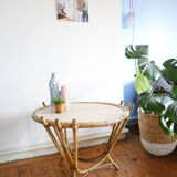 Nice rattan coffee table, vintage