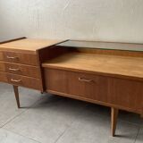 Vintage chest of drawers / sideboard from the 50s in golden oak