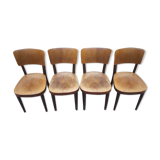Series of four Thonet bistro chairs