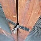 Vintage wooden wardrobe, 4 doors, cloakroom style.