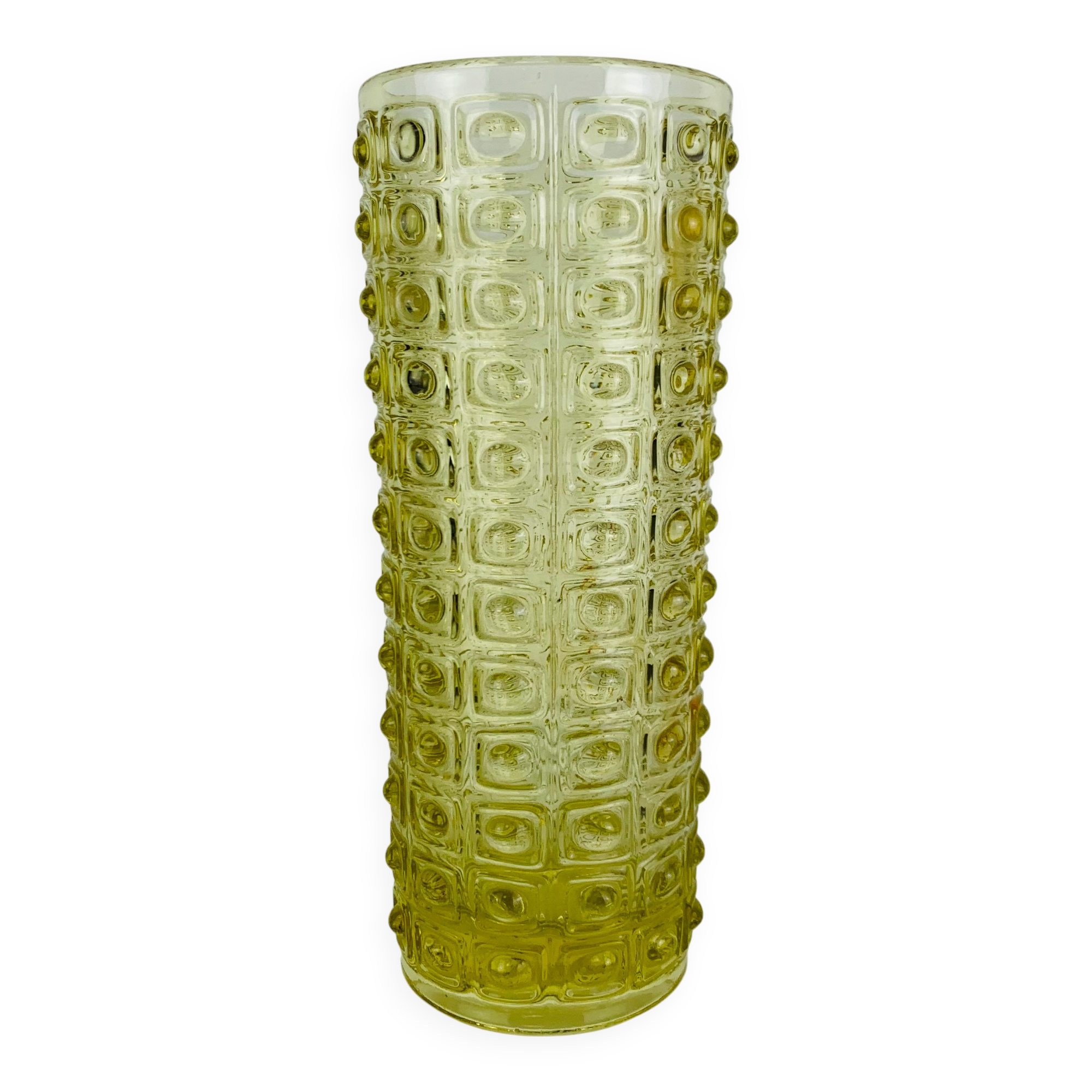 Yellow glass vase by Rudolf Jurnikl for Sklo Union, 1960s