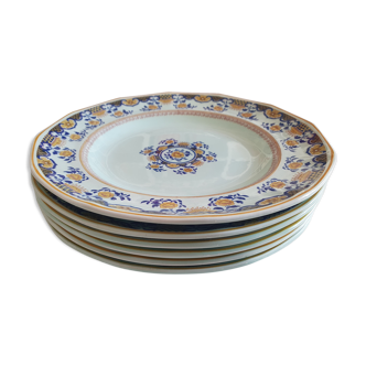 Set of 6 vintage English porcelain plates