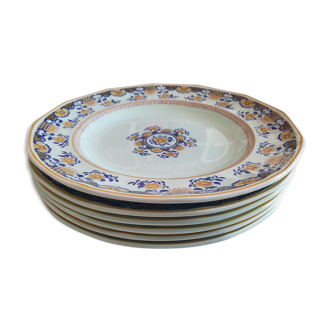 Set de 6 assiettes anglaise vintage en porcelaine