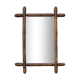 Bamboo-style wooden mirror, 54 x 48 cm