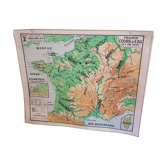 Carte scolaire ancienne Vidal-Lablache