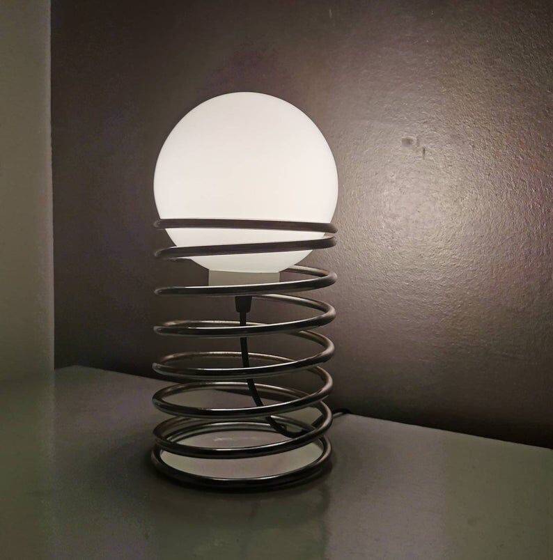 Vintage spiral table lamp 1970