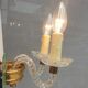 Applique 2 bras verre Murano vintage 1950