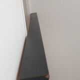 Large Trumeau Mirror XXL in Solid Oak and Black Cornice – 157x128