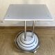 Antique cast iron and enamelled metal table, circa 1950
