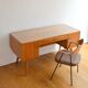 Scandinavian feet compass desk 1960 vintage teak