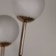 Vintage Arlus floor lamp in black lacquered metal and opaline globes, 1960
