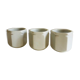 3 porcelain yoghurt jars