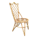 Rattan chair by Louis Sognot 1960
