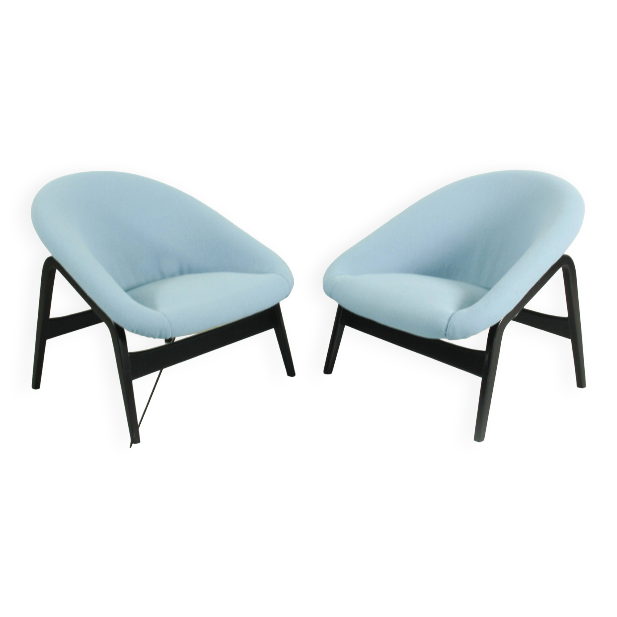 Set of 2 Hartmut Lohmeyer for Artifort lounge chairs Model 118 'Columbus',  The Netherlands 1957