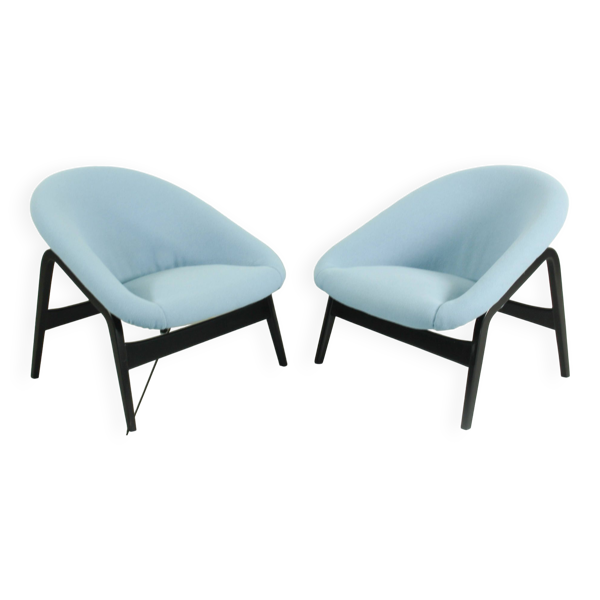 Ensemble de 2 chaises longues Hartmut Lohmeyer pour Artifort Modèle 118 'Columbus', Pays-Bas 1957