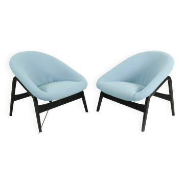 Set of 2 Hartmut Lohmeyer for Artifort lounge chairs Model 118 'Columbus',  The Netherlands 1957