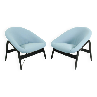 Set of 2 Hartmut Lohmeyer for Artifort lounge chairs Model 118 'Columbus',  The Netherlands 1957