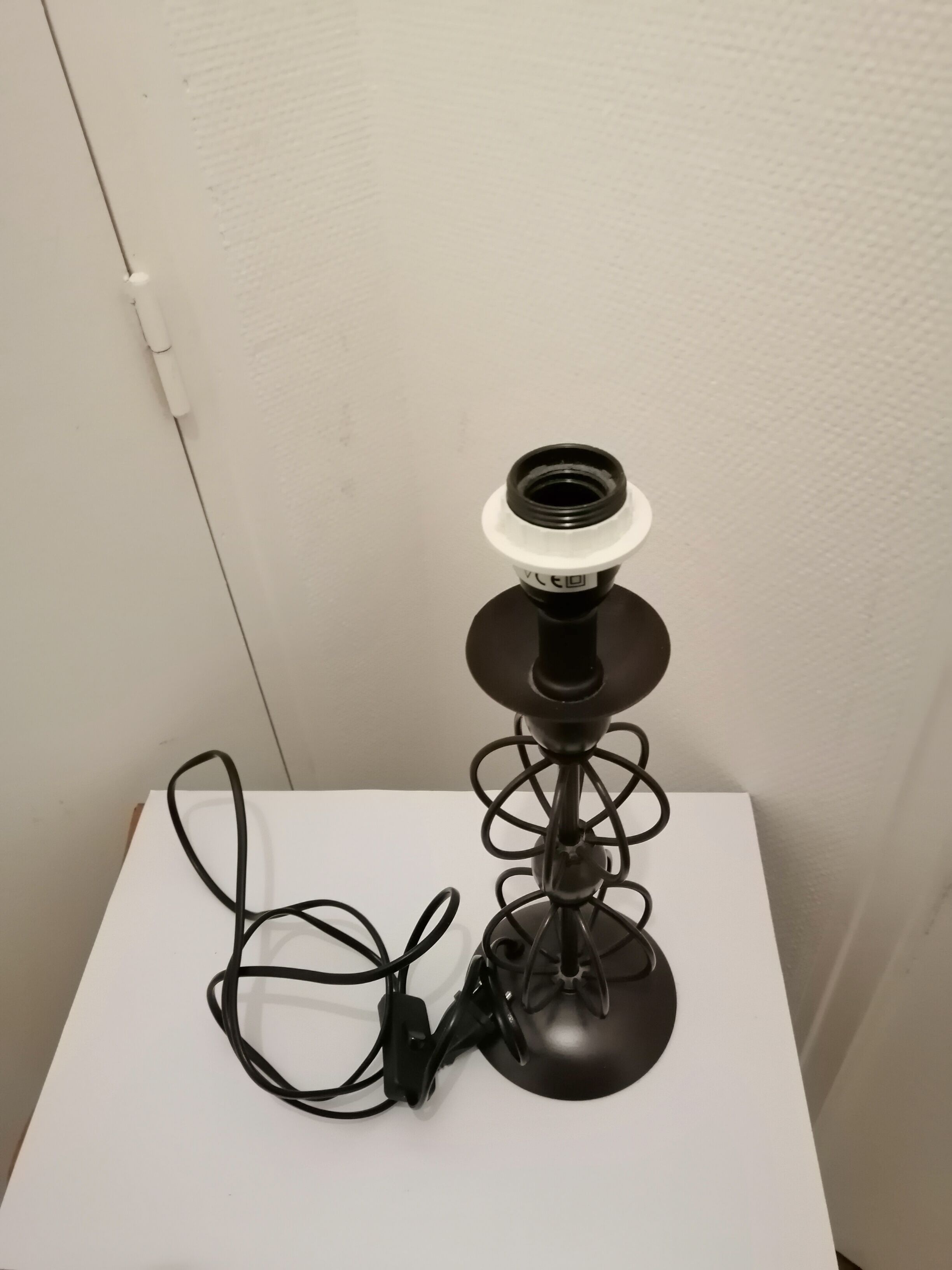 Art deco wrought iron floor lamp