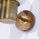 Pair of danish vintage teak and opaline wall lamps 1960