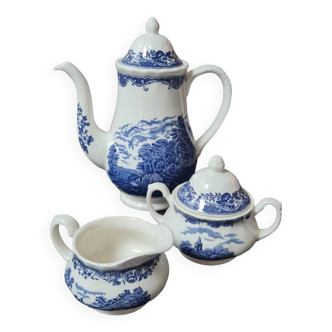 Service à thé bleu Toral Tudor - 3 pièces