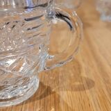 8 thick cut glass cups