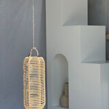 Small lantern-shaped rattan suspension H35 D15