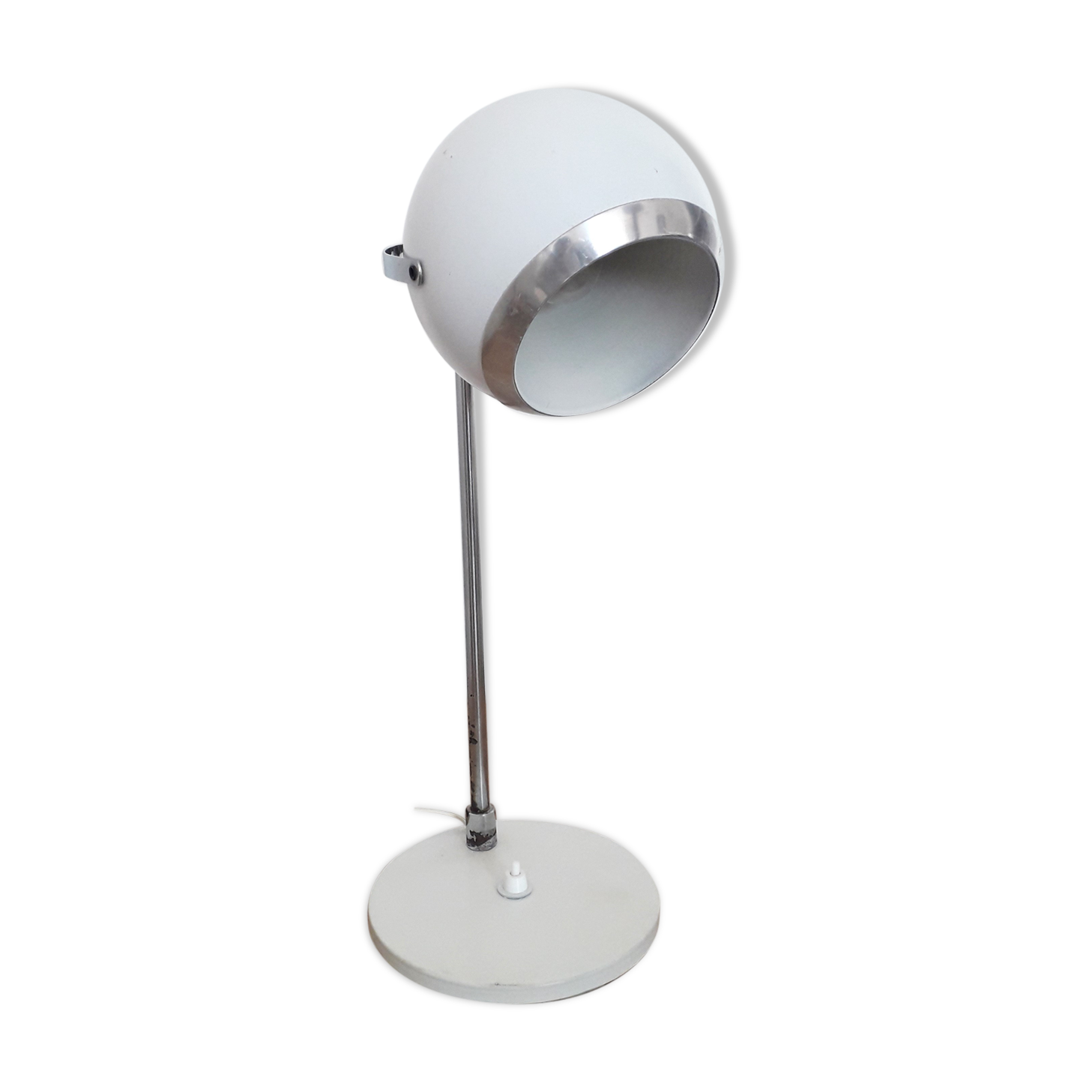 Large lamp Space age EyeBall lacquered white 1970
