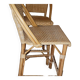 Tabourets de bar rotin vintage