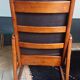 Rocking-chair in teak and skai