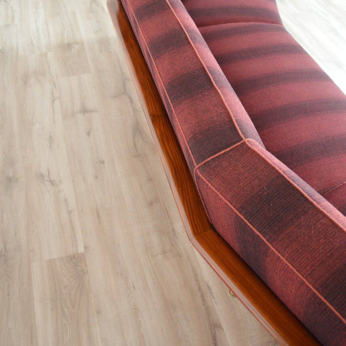 Rare curved vintage teak canapé 1950s / Decor series Deutschland 83