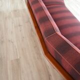 Rare curved vintage teak canapé 1950s / Decor series Deutschland 83