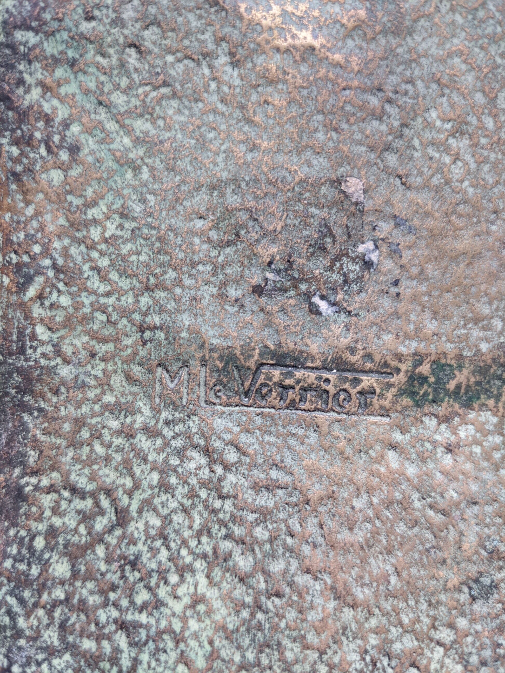 Max Le Verrier bronze pipe holder holder