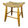 Bull stool straw and wood, Swiss design, 1950s