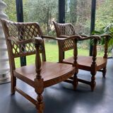 2 antique armchairs