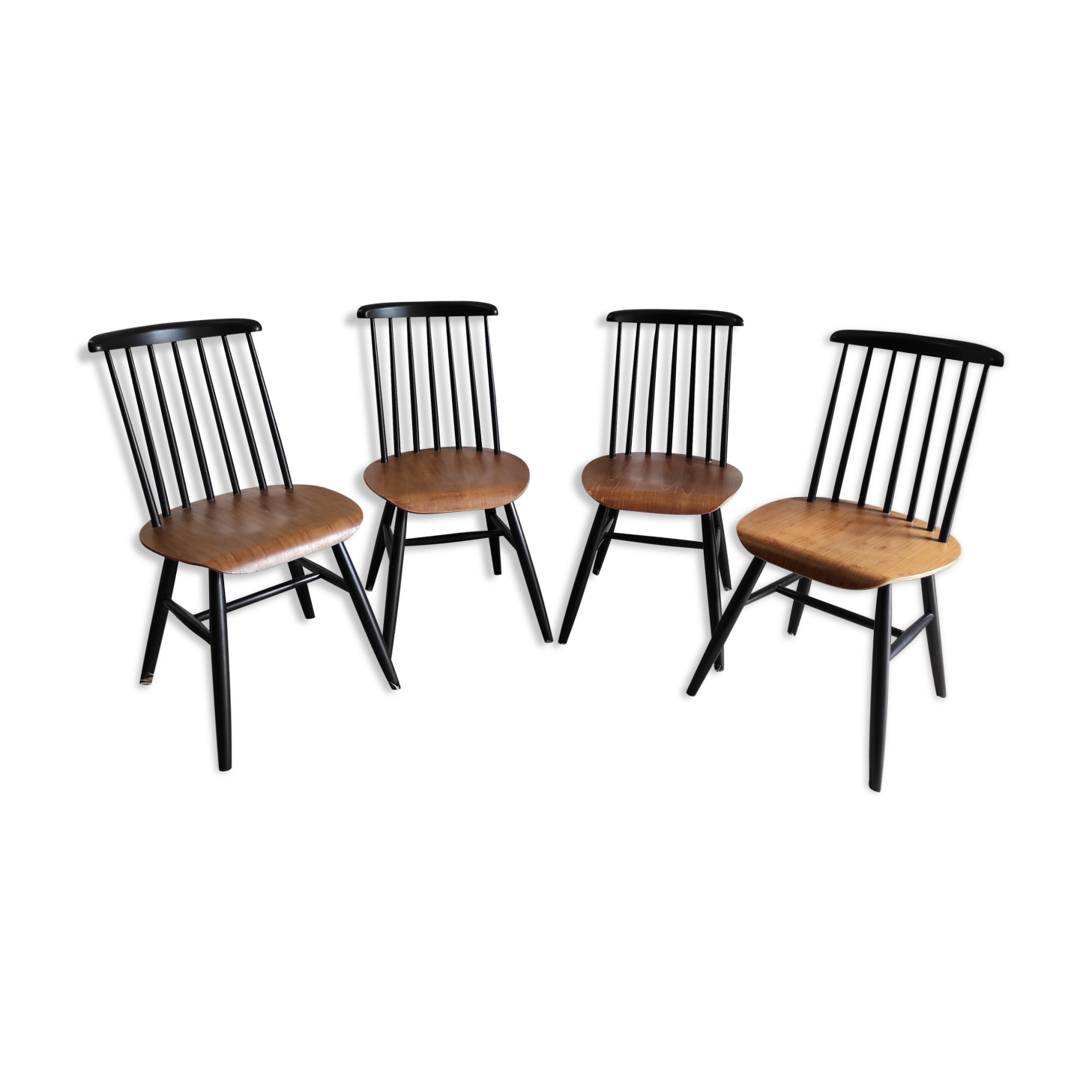 Set of 4 Scandinavian chairs Fanett by Ilmari Tapiovaara – 60s