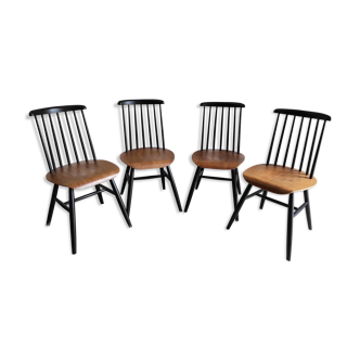 Set of 4 Scandinavian chairs Fanett by Ilmari Tapiovaara – 60s