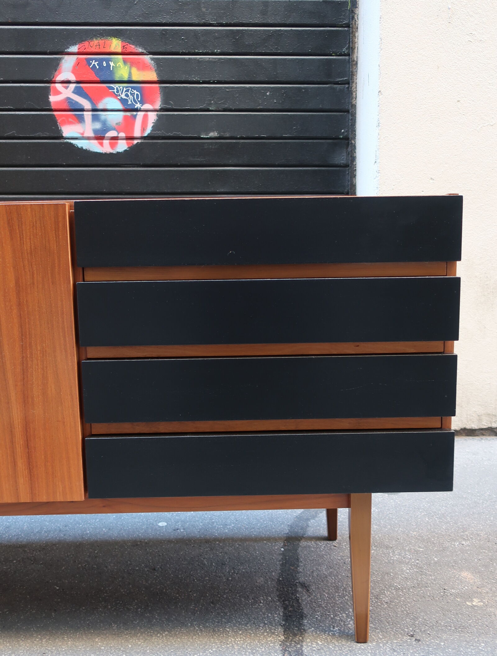 Swedish walnut sideboard  of Royal Board 1960s