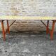 Folding brewery table